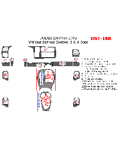 Wow Trim ® - 13 Pcs Main Dash Kit (DGE-18B)