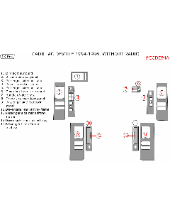 Wow Trim ® - 13 Pcs Match OEM Main Dash Kit (CCDE94A), Diagram