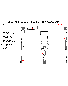 Wow Trim ® - 14 Pcs Main Dash Kit (DGE-15A)