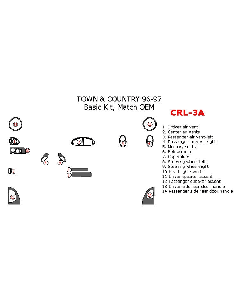 Wow Trim ® - 14 Pcs Match OEM Basic Dash Kit (CRL-3A), Diagram