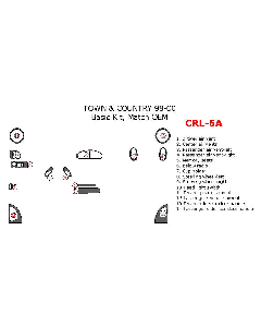 Wow Trim ® - 14 Pcs Match OEM Basic Dash Kit (CRL-5A), Diagram