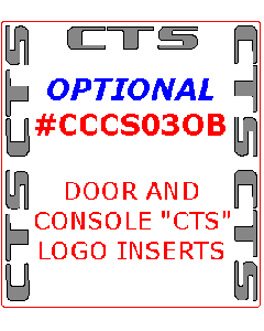 Wow Trim ® - 15 Pcs Optional Door and Console Kit 'CTS' Logo Insert (CCCS03OB)