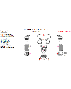 Wow Trim ® - 16 Pcs Basic Dash Kit (B-HAGW01A), Diagram
