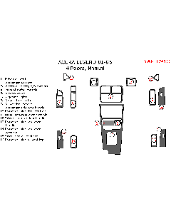 Wow Trim ® - 16 Pcs Main Dash Kit (ARLD91C)