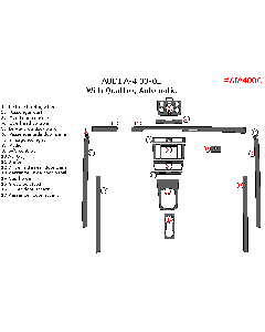 Wow Trim ® - 17 Pcs Main Dash Kit (AIA400C), Diagram