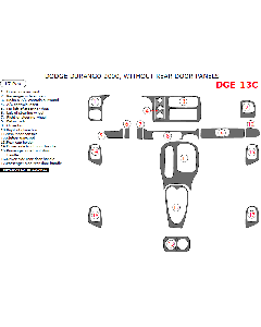 Wow Trim ® - 17 Pcs Main Dash Kit (DGE-13C)