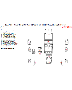 Wow Trim ® - 17 Pcs Main Dash Kit (E-RTME05B), Diagram
