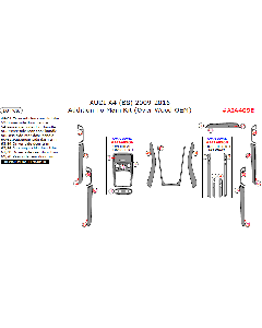 Wow Trim ® - 18 Pcs Addition To Main Dash Kit Cover Wood OEM (AIA409E), Diagram