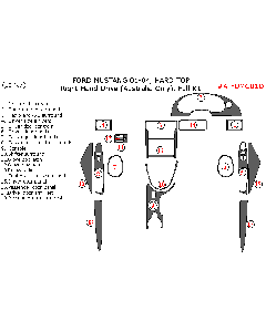 Wow Trim ® - 18 Pcs Full Dash Kit (A-FDMG01D), Diagram