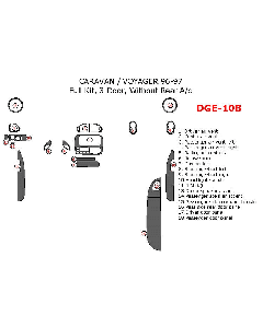 Wow Trim ® - 18 Pcs Full Dash Kit (DGE-10B)