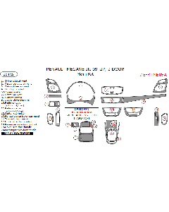 Wow Trim ® - 18 Pcs Main Dash Kit (E-RTME09A), Diagram