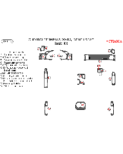 Wow Trim ® - 18 Pcs Match OEM Basic Dash Kit (CTIA00A), Diagram
