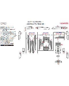 Wow Trim ® - 19 Pcs Addition To Main Dash Kit (AIA605B), Diagram