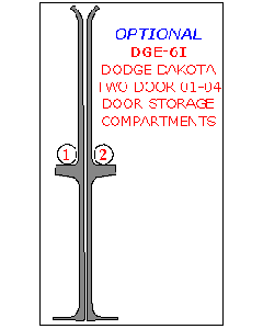 Wow Trim ® - 2 Pcs Optional Door Compartment Accents Kit (DGE-6I)