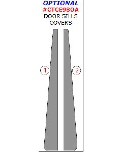 Wow Trim ® - 2 Pcs Optional Door Sills Covers Kit (CTCE98OA), Diagram
