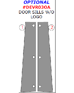 Wow Trim ® - 2 Pcs Optional Door Sills Without Logo Kit (DEVR03OA)