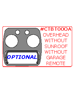 Wow Trim ® - 2 Pcs Optional Overhead Console Kit (CTBT00OA)