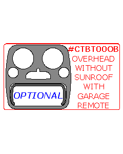 Wow Trim ® - 2 Pcs Optional Overhead Console Kit (CTBT00OB)