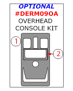 Wow Trim ® - 2 Pcs Optional Overhead Console Kit (DERM09OA)
