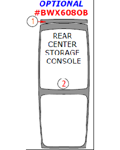 Wow Trim ® - 2 Pcs Optional Rear Center Storage Console (BWX608OB)