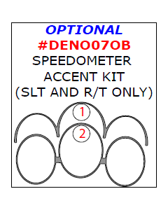 Wow Trim ® - 2 Pcs Optional Speedometer Accent Kit (DENO07OB)