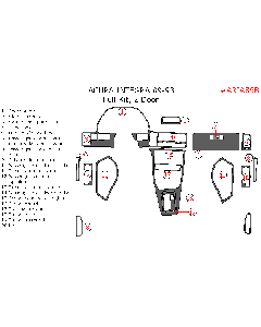 Wow Trim ® - 20 Pcs Full Dash Kit (ARIA89B), Diagram