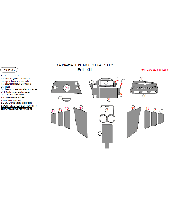 Wow Trim ® - 20 Pcs Full Dash Kit (B-YARO04B)
