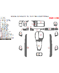 Wow Trim ® - 20 Pcs Main Dash Kit (DGE-13B)