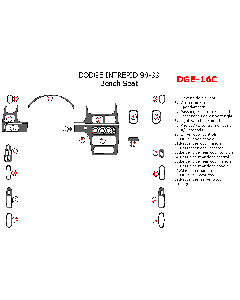 Wow Trim ® - 20 Pcs Main Dash Kit (DGE-16C)