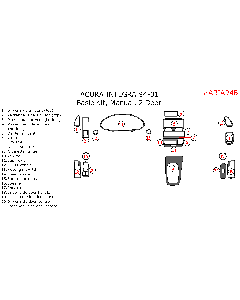 Wow Trim ® - 21 Pcs Basic Dash Kit (ARIA94B), Diagram