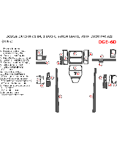 Wow Trim ® - 21 Pcs Main Dash Kit (DGE-6D)