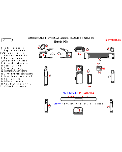 Wow Trim ® - 21 Pcs Match OEM Basic Dash Kit (CTIA05A), Diagram