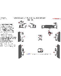 Wow Trim ® - 22 Pcs Match OEM Full Dash Kit (CTIA00B), Diagram