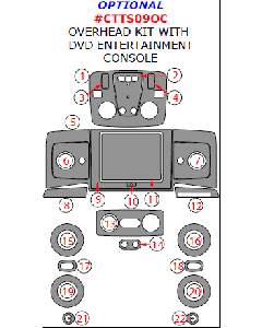 Wow Trim ® - 22 Pcs Optional Overhead Kit With DVD Entertainment Console (CTTS09OC)