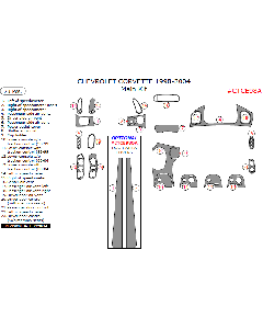 Wow Trim ® - 23 Pcs Main Dash Kit (CTCE98A)