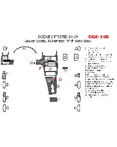 Wow Trim ® - 23 Pcs Main Dash Kit (DGE-16B)