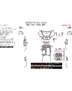 Wow Trim ® - 23 Pcs Match OEM Basic Dash Kit (ARMX14A), Diagram