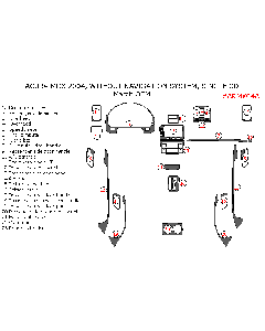 Wow Trim ® - 23 Pcs Match OEM Main Dash Kit (ARMX04A), Diagram