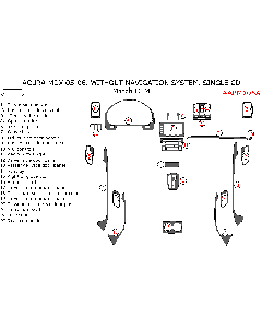 Wow Trim ® - 23 Pcs Match OEM Main Dash Kit (ARMX05A), Diagram