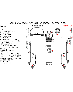 Wow Trim ® - 23 Pcs Match OEM Main Dash Kit (ARMX05B), Diagram