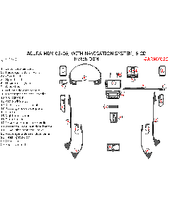 Wow Trim ® - 23 Pcs Match OEM Main Dash Kit (ARMX05C), Diagram
