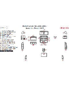Wow Trim ® - 24 Pcs Match OEM Basic Dash Kit (BKLN06A), Diagram