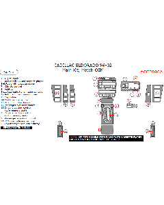Wow Trim ® - 24 Pcs Match OEM Main Dash Kit (CCEO96A), Diagram