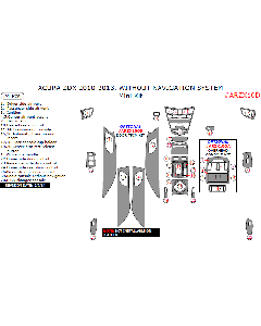 Wow Trim ® - 24 Pcs Mini Dash Kit (ARZX10D), Diagram