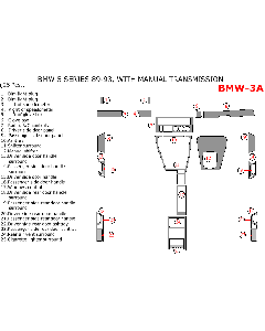 Wow Trim ® - 25 Pcs Main Dash Kit (BMW-3A)