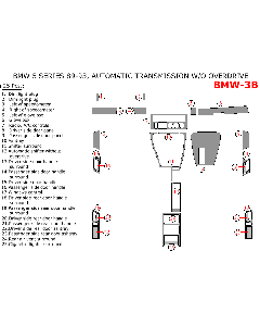 Wow Trim ® - 25 Pcs Main Dash Kit (BMW-3B)