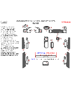 Wow Trim ® - 25 Pcs Match OEM Full Dash Kit (CTIA05B), Diagram