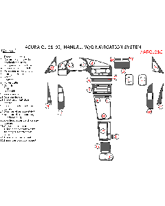 Wow Trim ® - 25 Pcs Match OEM Main Dash Kit (ARCL01C), Diagram