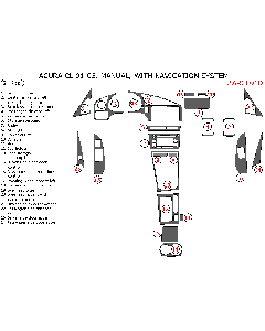 Wow Trim ® - 25 Pcs Match OEM Main Dash Kit (ARCL01D), Diagram