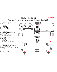 Wow Trim ® - 25 Pcs Match OEM Main Dash Kit (ARMX01A), Diagram